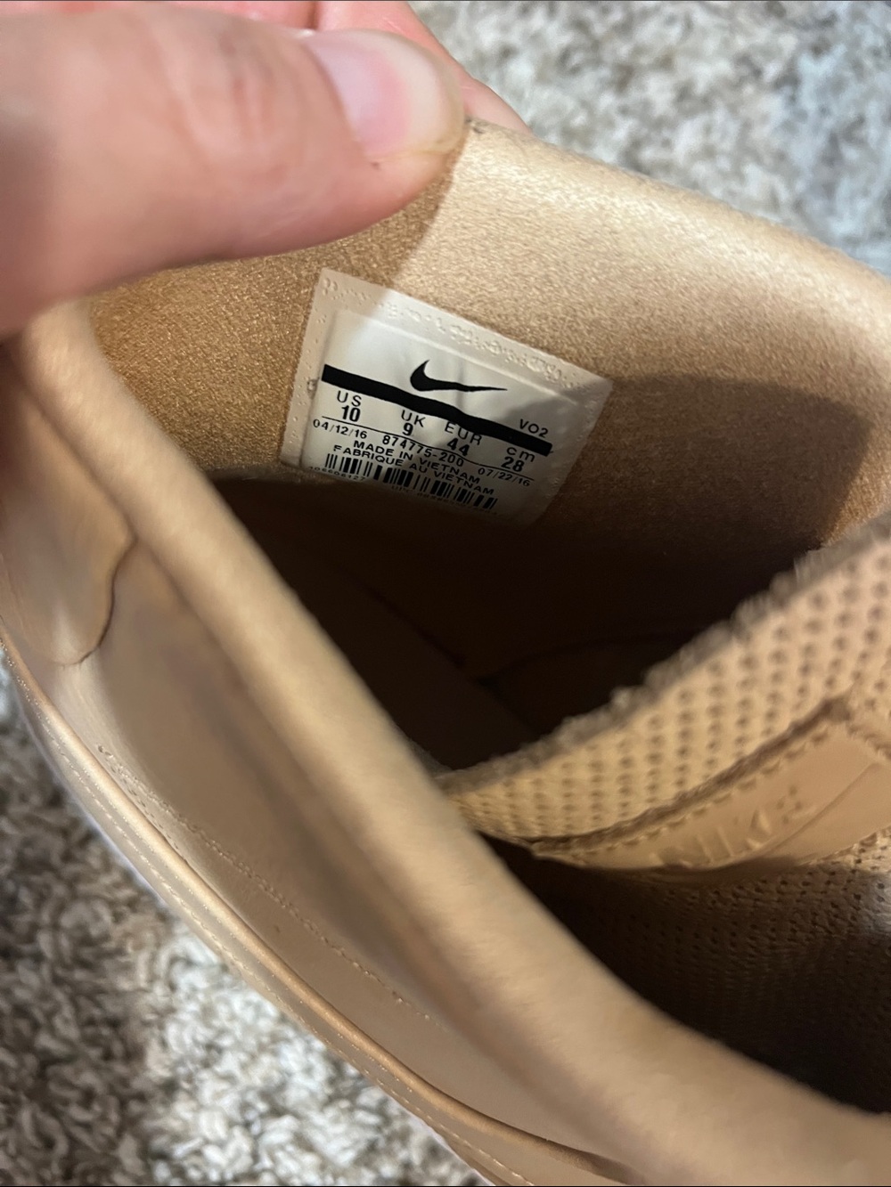 NikeLab BLAZER! Advanced Vachetta in Tan Leather - RARE! Men’s Size 10 - Picture 3 of 14